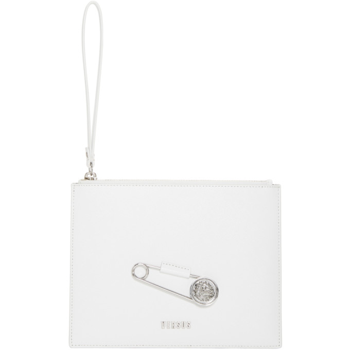 Versus White Medium Safety Pin Pouch