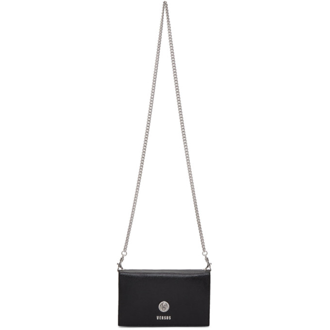 Versus Black Lion Chain Wallet Bag