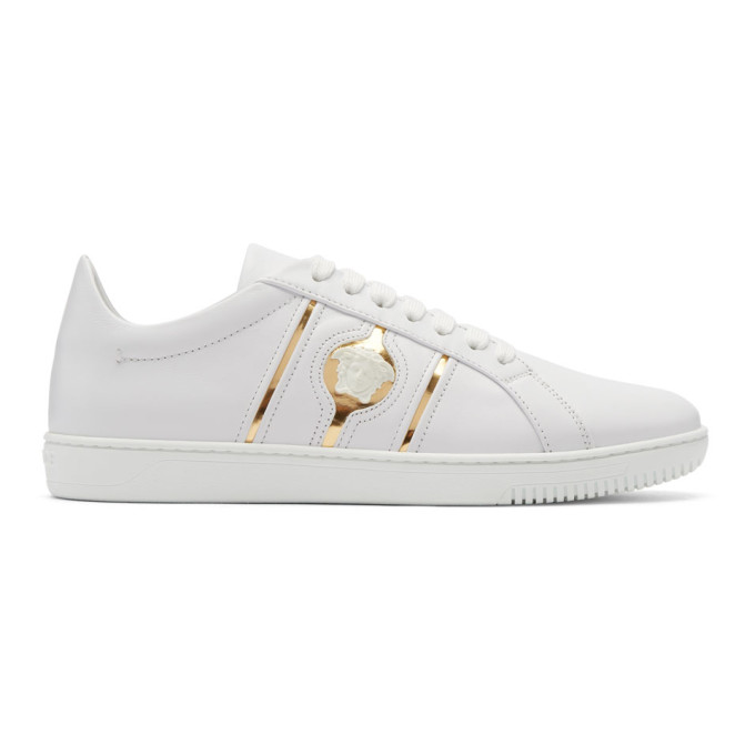 Versace White Medusa Head Sneakers