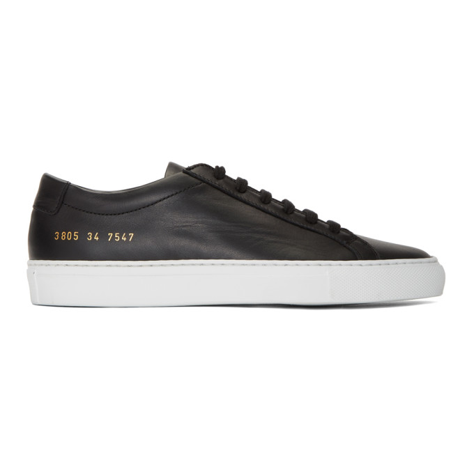 Woman by Common Projects Black & White Original Achilles Low Sneakers
