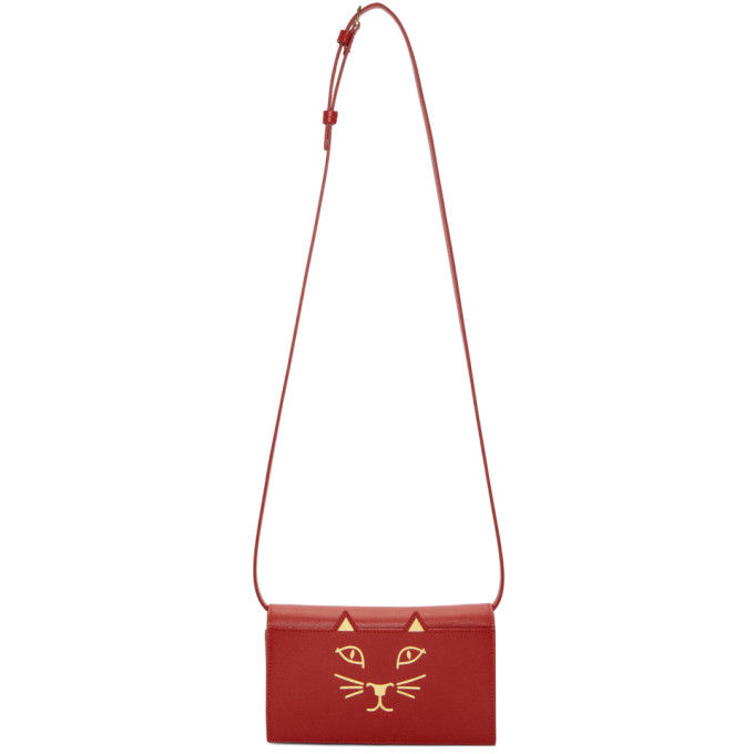 Charlotte Olympia Red Feline Shoulder Bag