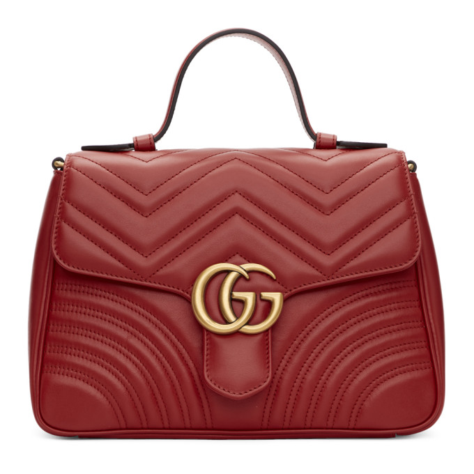 Gucci Red Small GG Marmont 2.0 Bag