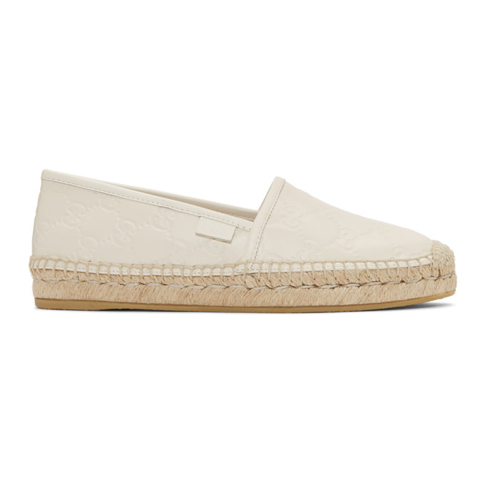 Gucci Off-White 'Gucci Signature' Pilar Espadrilles