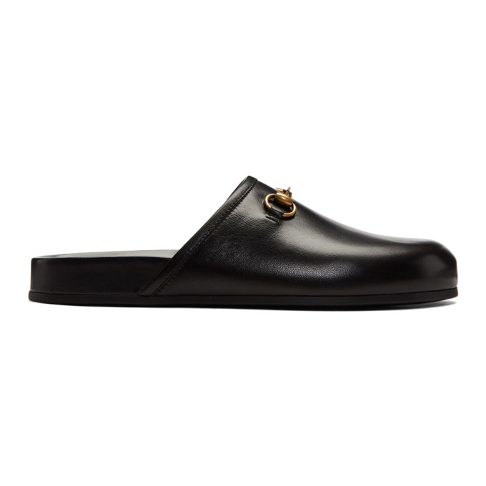 Gucci Black New River Clog Loafers