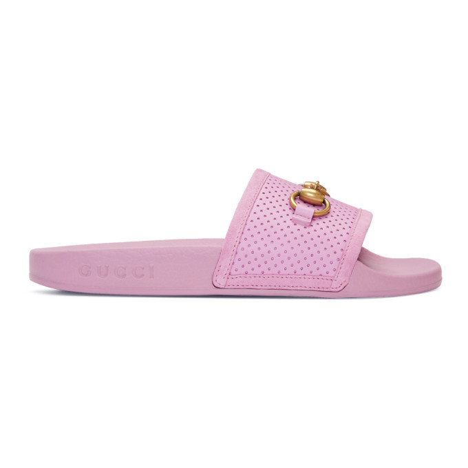 Gucci Purple Horsebit Pursuit Slides