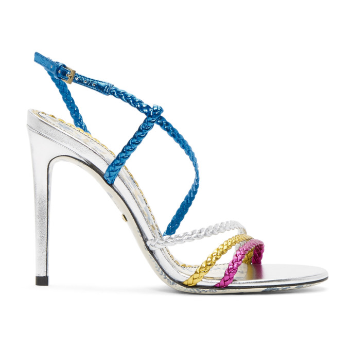Gucci Multicolor Braided Haines Sandals
