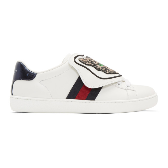 Gucci White New Ace Sneakers