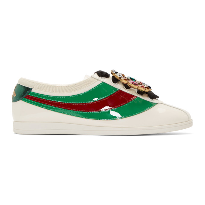 Gucci Ivory Falacer Bowling Sneakers