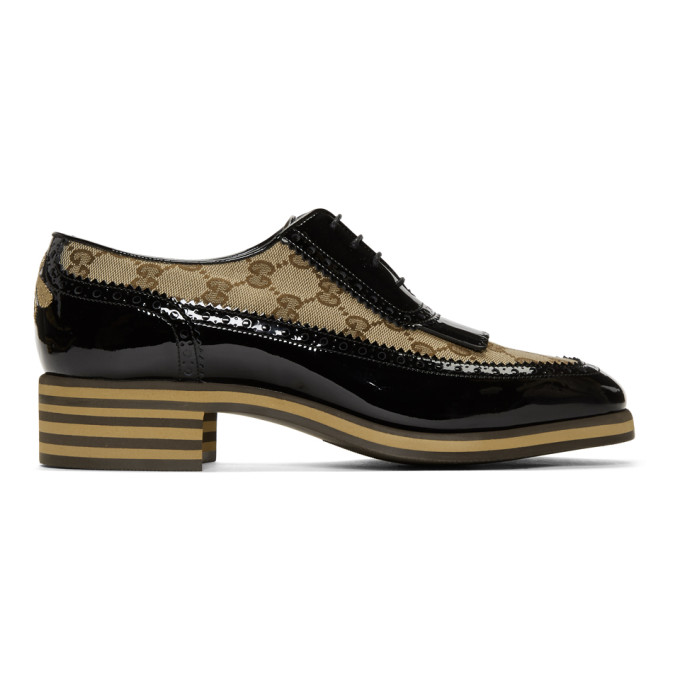 Gucci Black GG Thomson Brogues