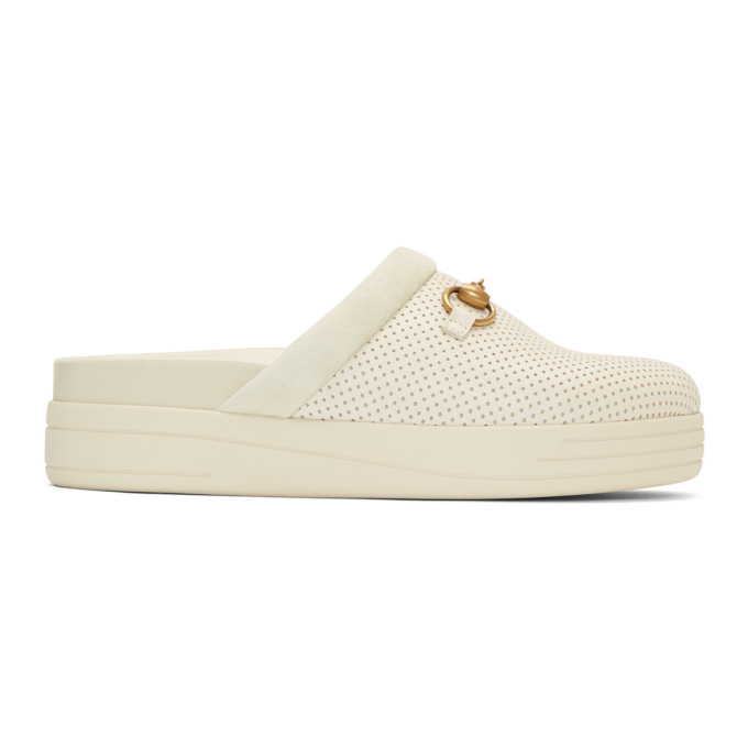 Gucci Off-White Mallorca Slip-On Loafers