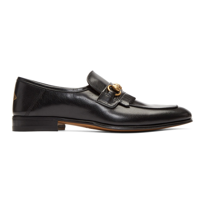 Gucci Black Harbor Moccasins