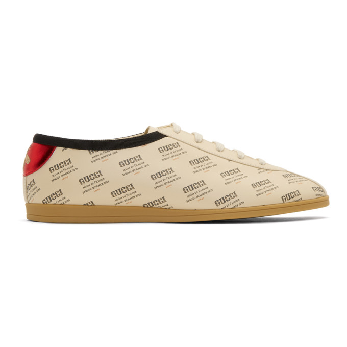Gucci Off-White All Over Stamp Print Falacer Sneakers
