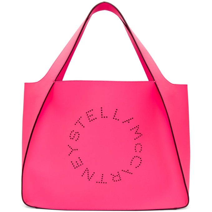 Stella McCartney Pink Fluo Logo Tote