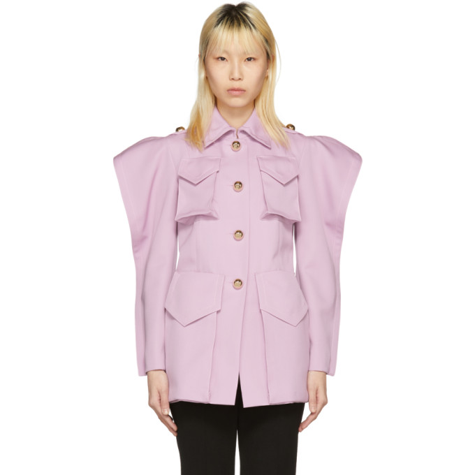 Nina Ricci Purple Twill Coat
