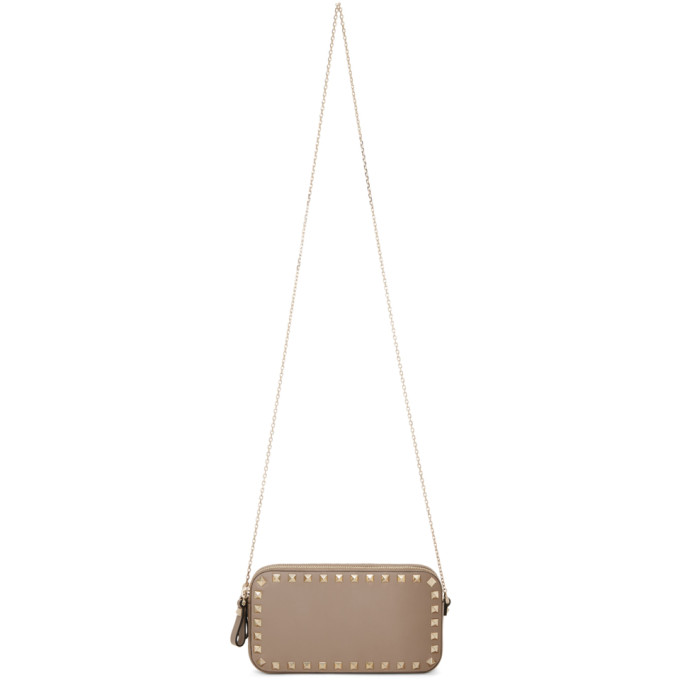 Valentino Pink Valentino Garavani Rockstud Double Zipped Bag