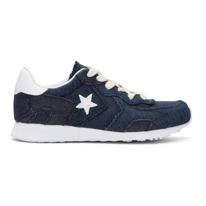Jw Anderson Indigo Converse Edition Denim Thunderbolt Ox Sneakers