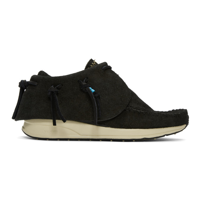 Visvim Black Suede FBT Moccasin Sneakers