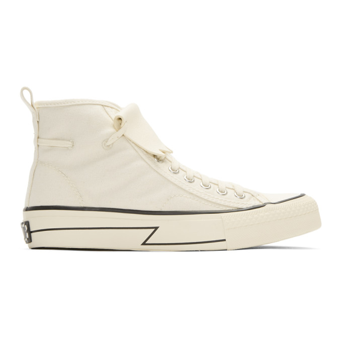 Visvim Beige Skagway Kiltie High-Top Sneakers