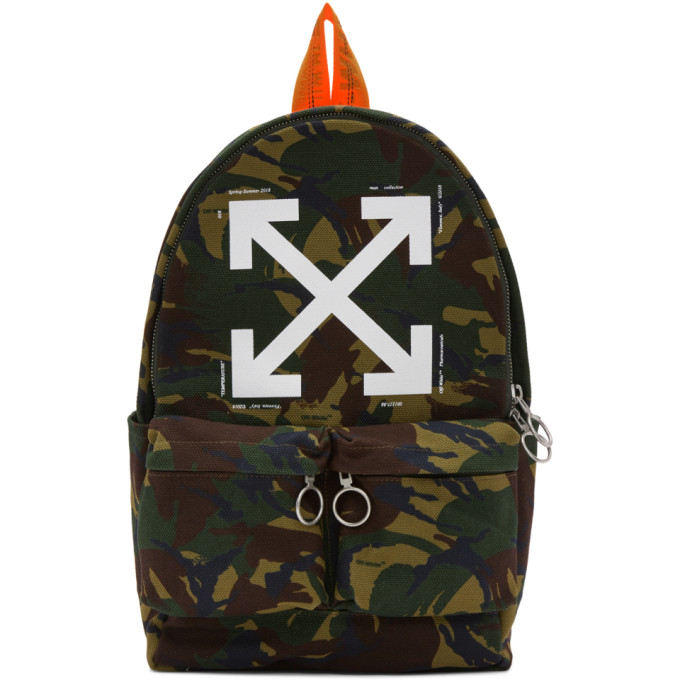 Off-White Multicolour Camouflage Backpack