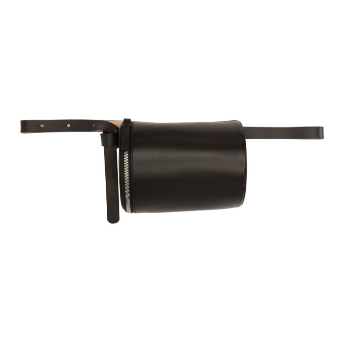 Building Block Black Leather Belt Pouch
