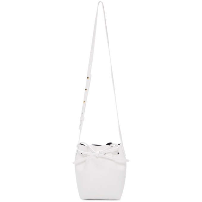 Mansur Gavriel White Mini Mini Bucket Bag