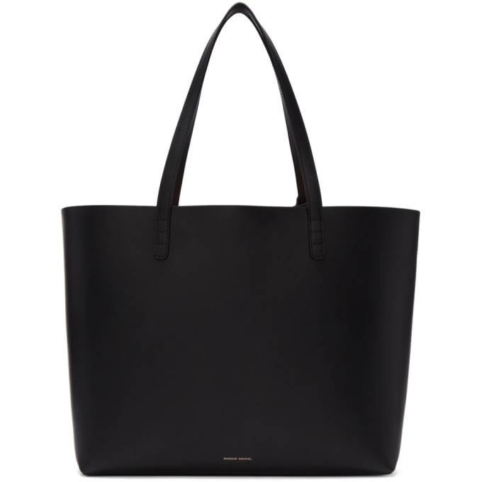 Mansur Gavriel Black Leather Large Tote