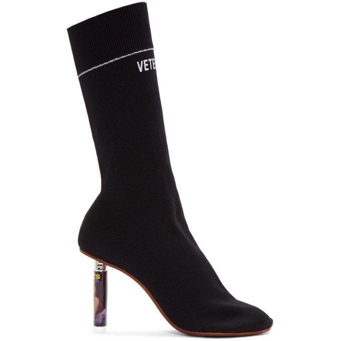 Vetements Black Lighter Heel Sock Boots