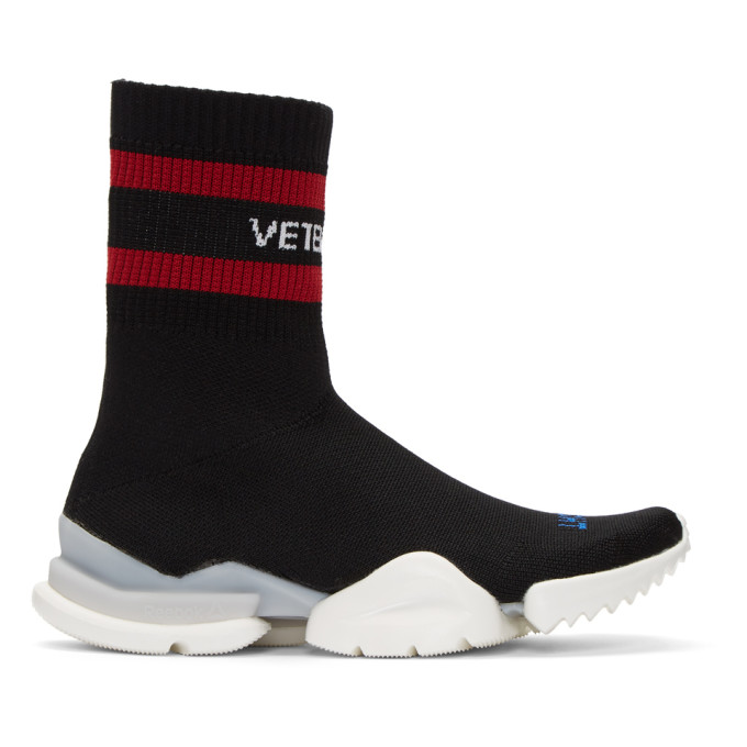 Vetements Black Reebok Edition Sock Pump High-Top Sneakers