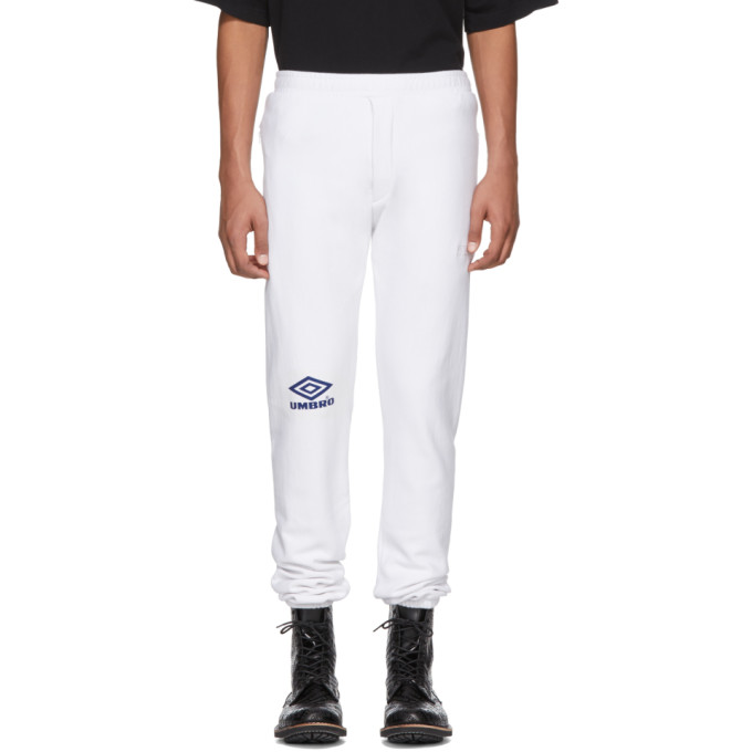 VETEMENTS White Umbro Edition Logo Lounge Pants