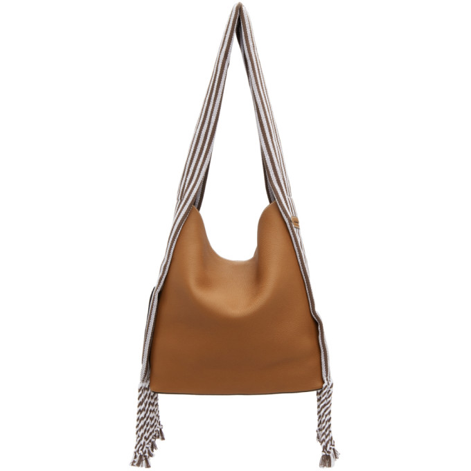 Loewe Tan Scarf Bucket Tote