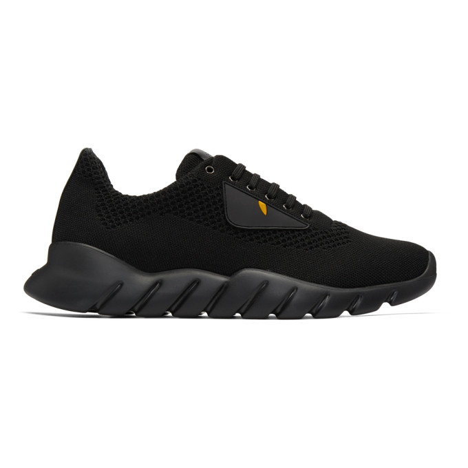 Fendi Black Knit 'Bag Bugs' Sneakers
