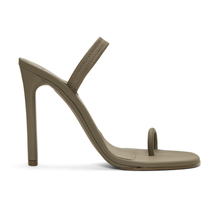 YEEZY Taupe Sling Back Sandals