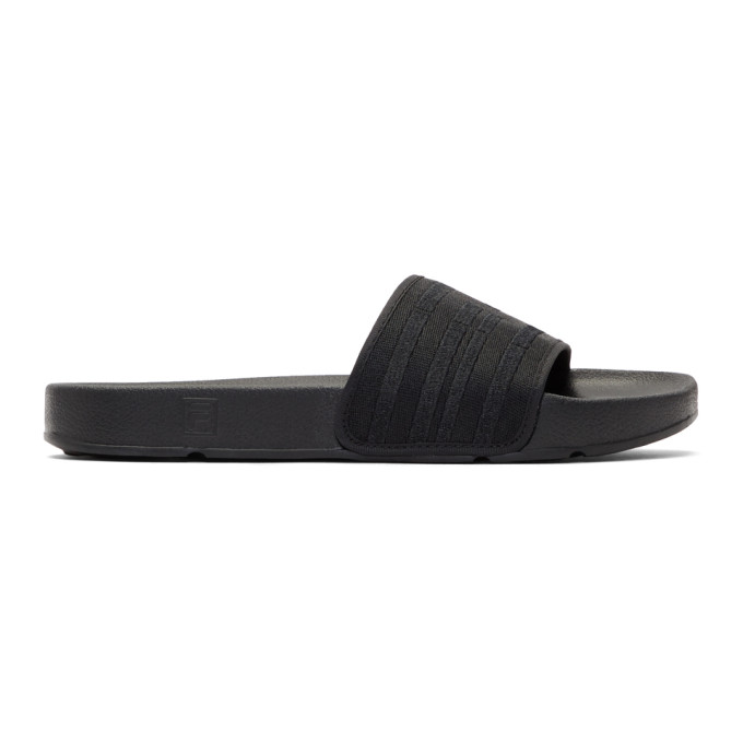 Baja East Black Fila Edition Drifter Slides