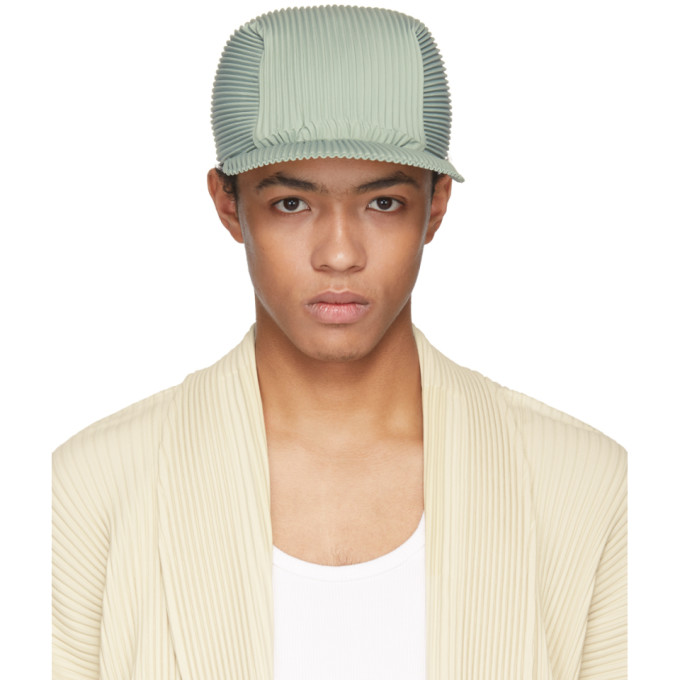 Homme Plissé Issey Miyake Green Pleated Cap - 181729M139001