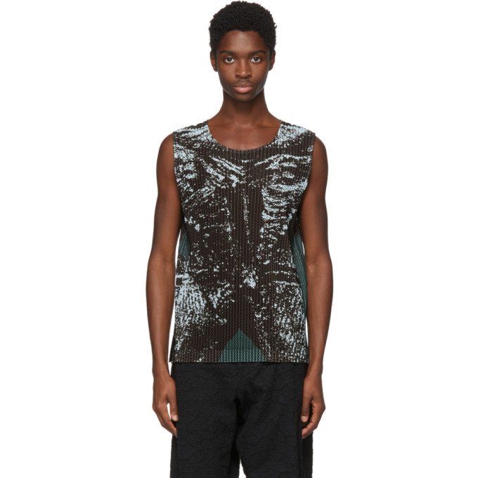Homme Plissé Issey Miyake Green Mimizuku Tank Top - 181729M214002