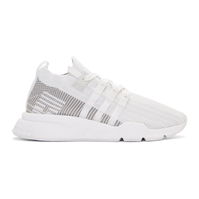 adidas Originals White EQT Support Mid ADV Sneakers