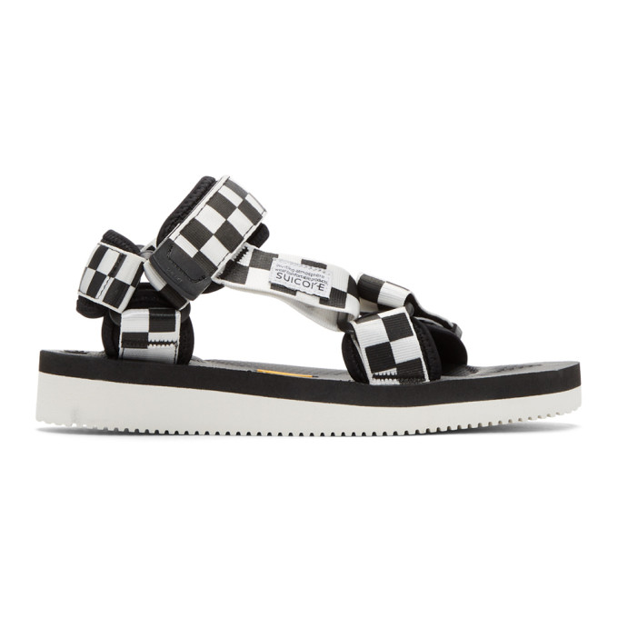Suicoke Black & White Depa-V2 Sandals
