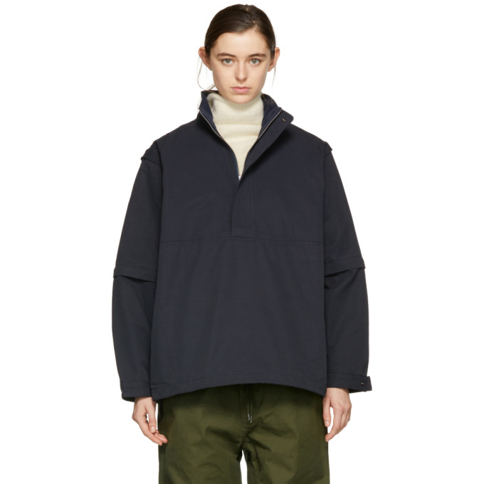 Chimala Navy Detachable Sleeve Pullover Jacket