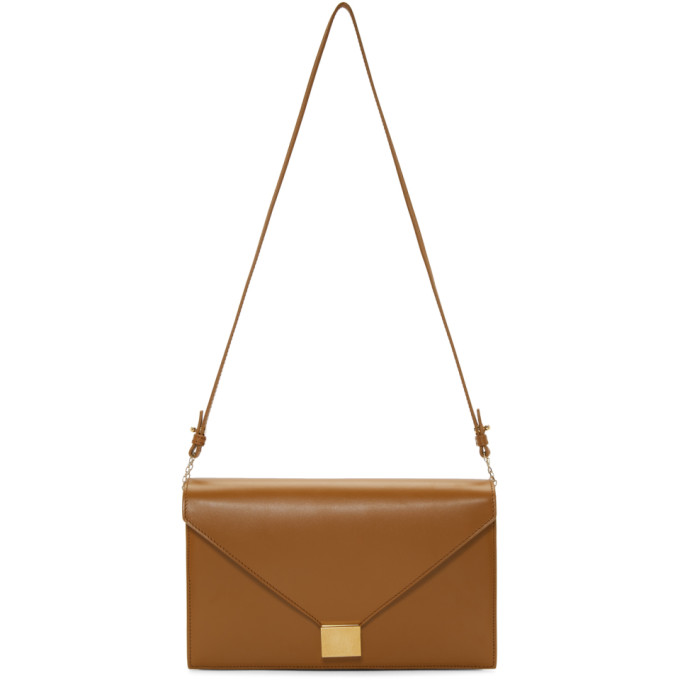 Victoria Beckham Brown Envelope Chain Bag