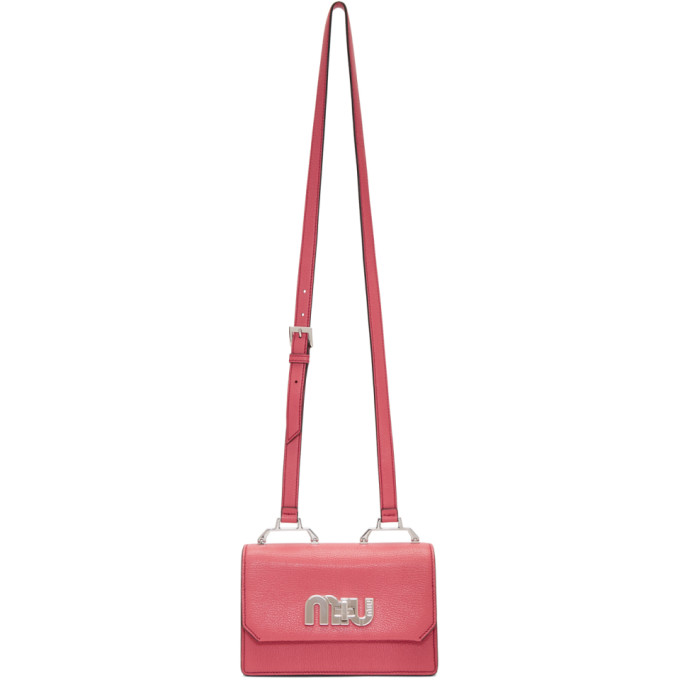 Miu Miu Pink & Blue Small 'Miu Logo' Bag