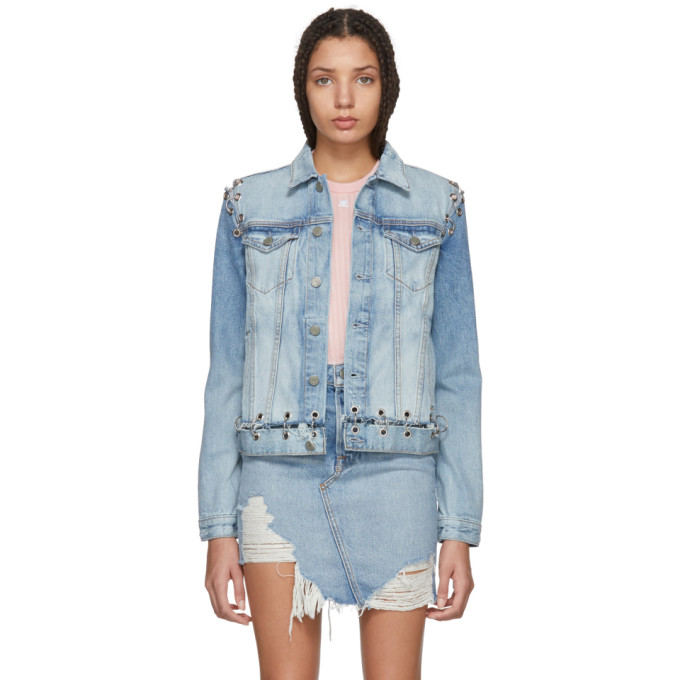 Grlfrnd Blue Gia Hardware Denim Jacket