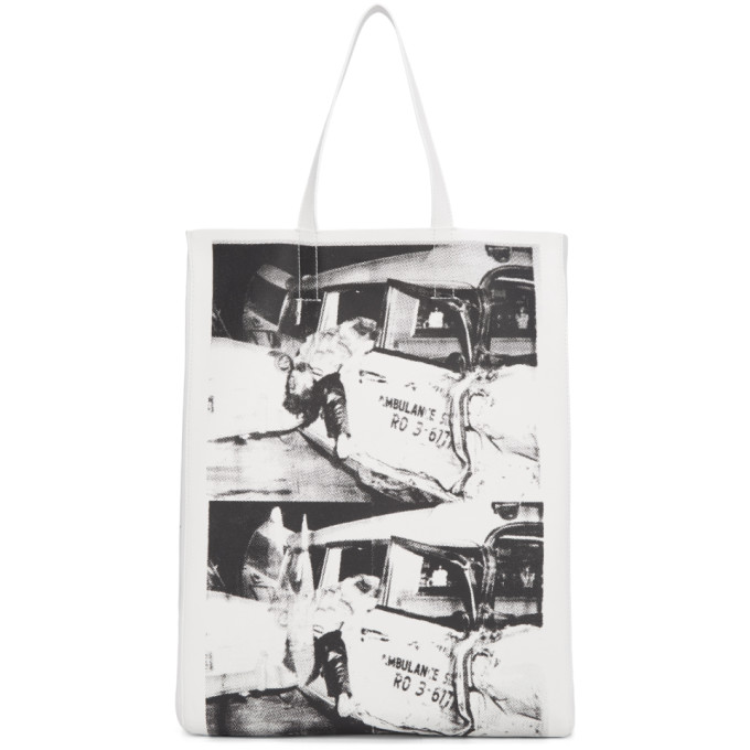 Calvin Klein 205W39NYC White Ambulance Disaster Soft Tote