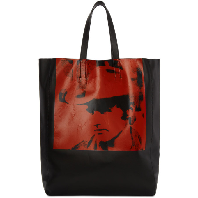 Calvin Klein 205W39NYC Black & Red Dennis Hopper Tote