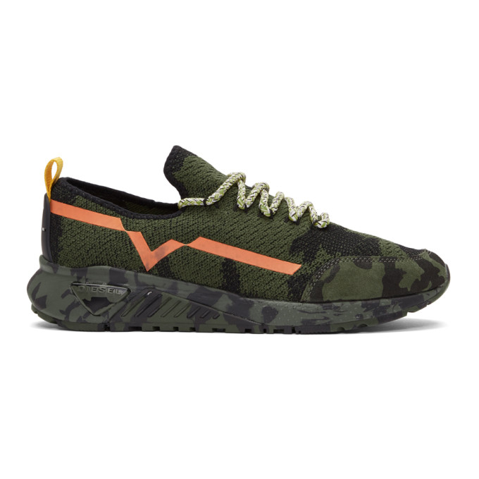 Diesel Green & Black S-KBY Sneakers