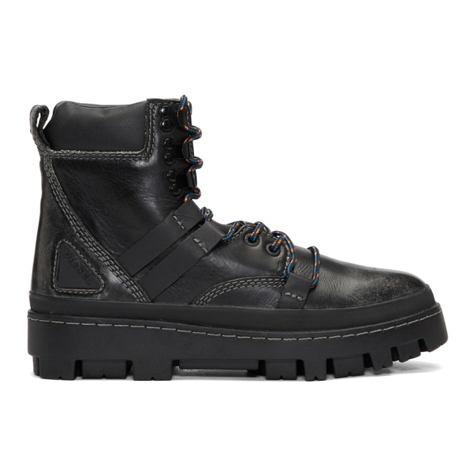 Diesel Black D-Vibe Hiking Boots