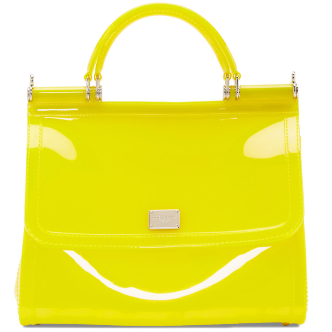 Dolce & Gabbana Yellow Small Rubber Miss Sicily Bag