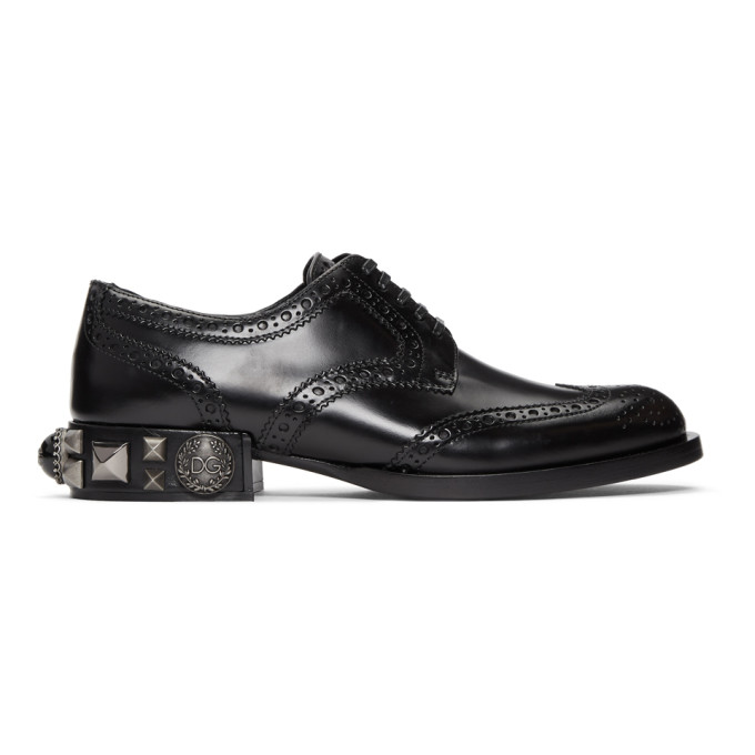 Dolce & Gabbana Black Studs & Pearls Brogues