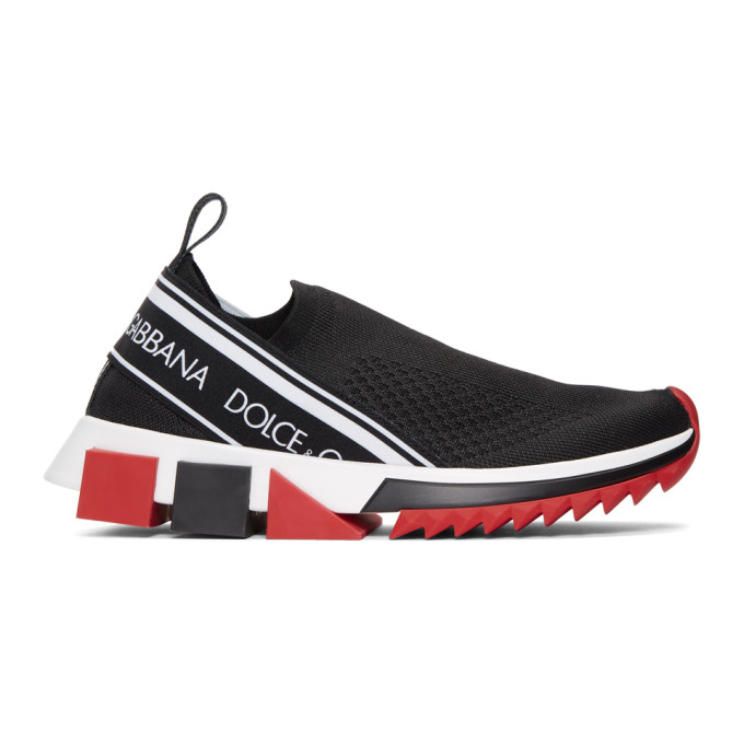 Dolce & Gabbana Black Knit Sock Sneaker