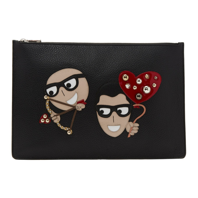 Dolce & Gabbana Black Heart Designers Pouch
