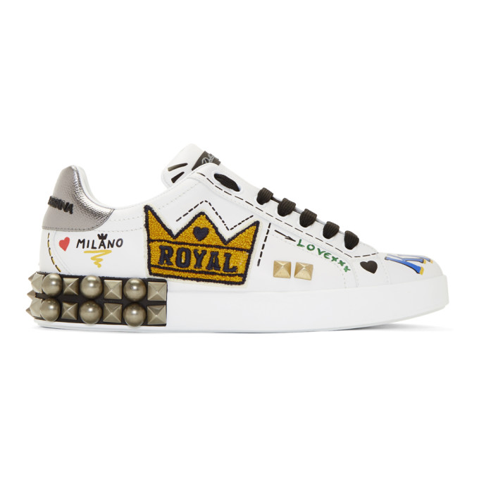 Dolce & Gabbana White 'Kings Of Love' Sneakers